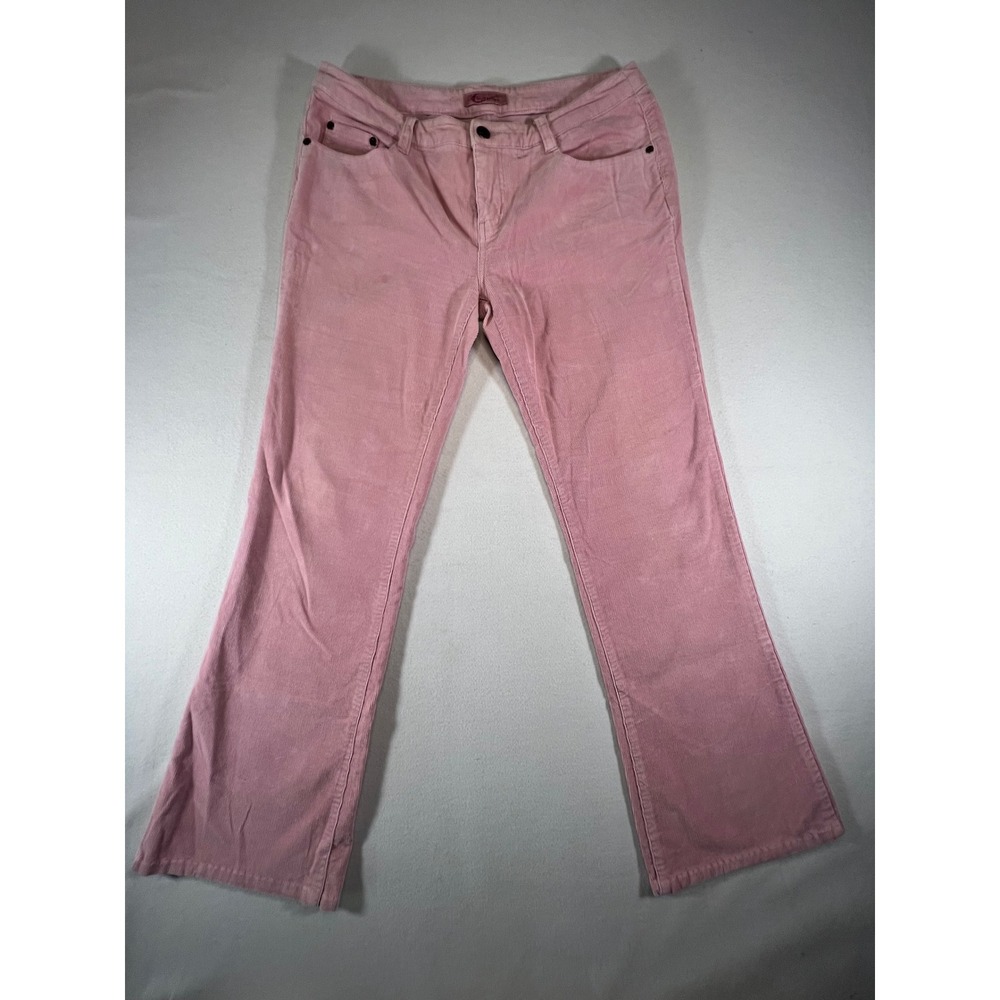 C'est Toi USA Jeans Pink Corduroy Flare Pants Embroidered M450 Womens 33x31